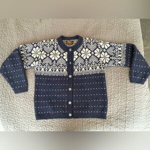 Alps Fine Womens Apparel Button Down Fair Isle Cardigan Size Medium Vintage Wool